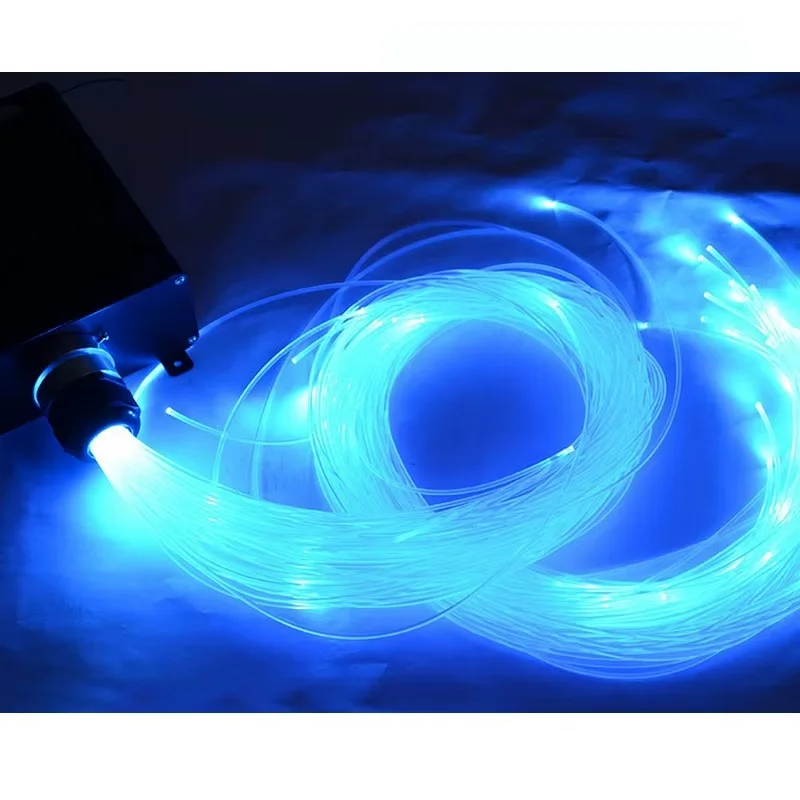Fibra óptica punto final (endglow) con efecto de luz difusa para techos estrellados